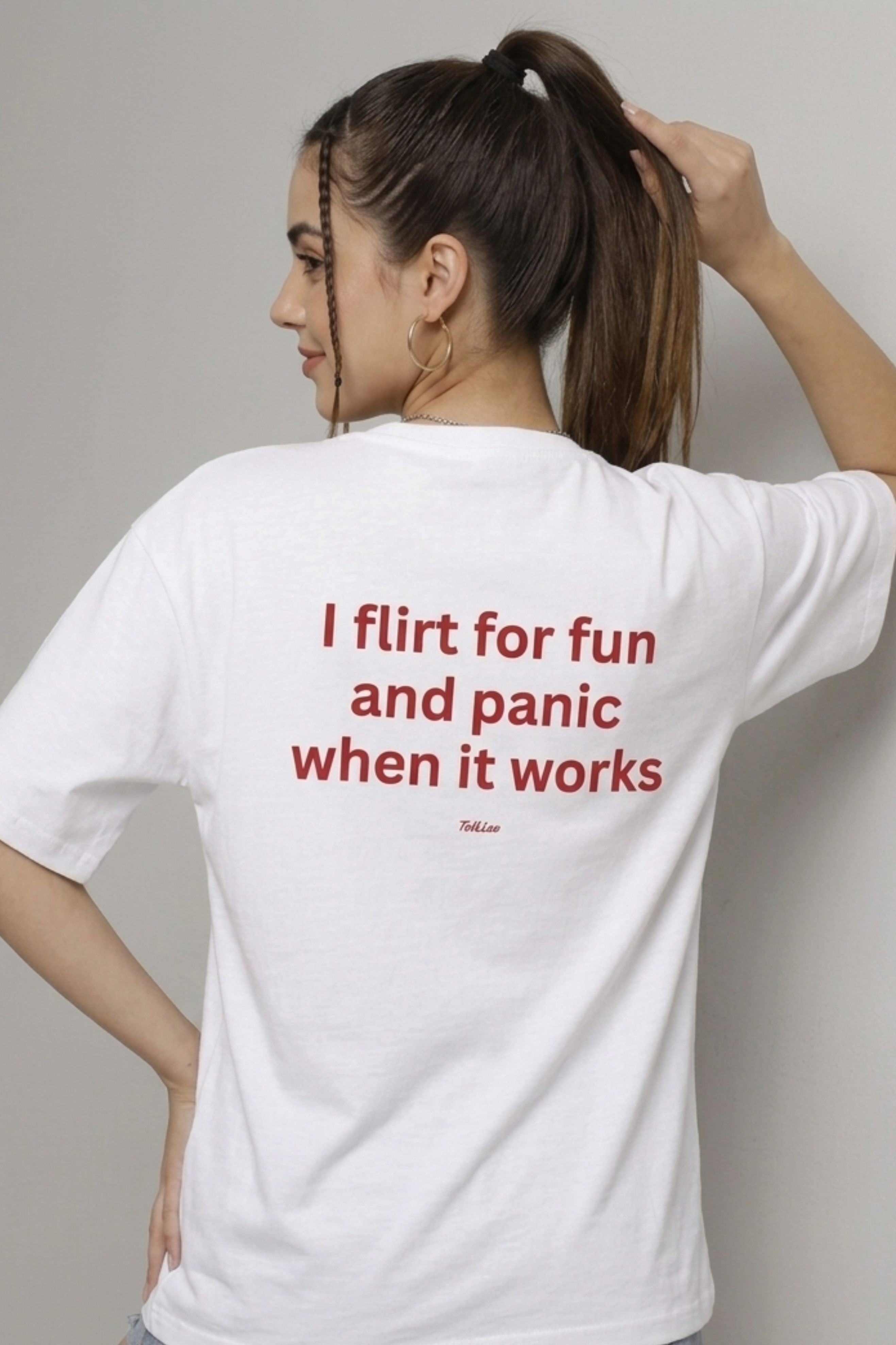 I flirt for fun and panic when it works T-Shirt